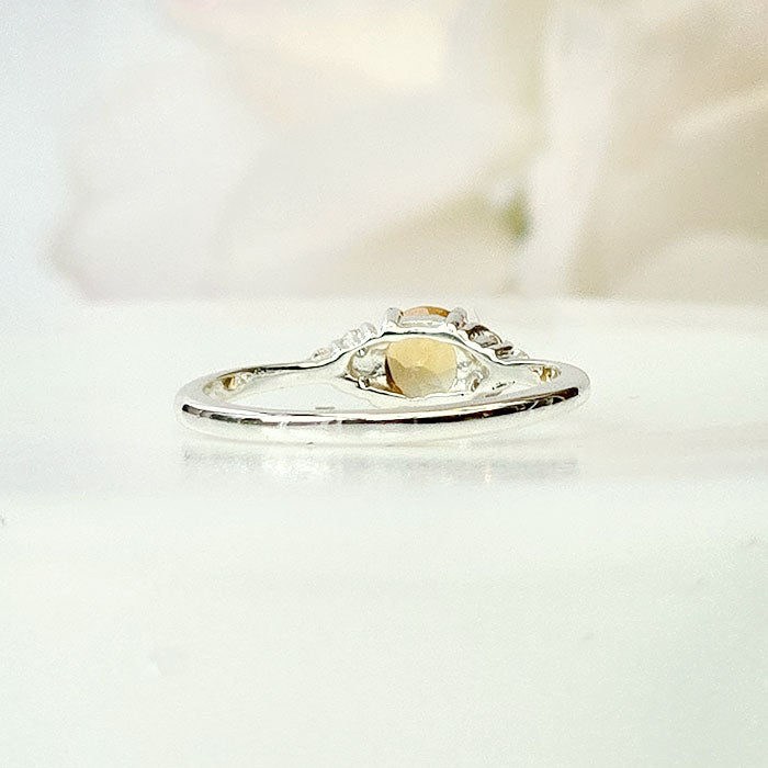 Celestial Spark Ring in real natural original Citrine in 925 silver for birthstone