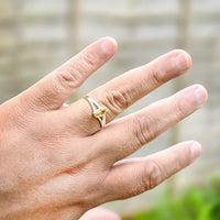 Citrus Dream Ring in real natural original citrine in 925 silver for birthstone