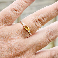Golden Whisper Ring in real natural original Citrine in 925 silver for birthstone