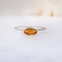   Golden Whisper Ring in real natural original Citrine in 925 silver for birthstone, party, or casual wear. lightweight, delicate, dainty designer jewellery

