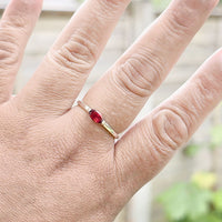 Marquise Elegance Ring in real natural original Garnet in 925 silver for birthstone