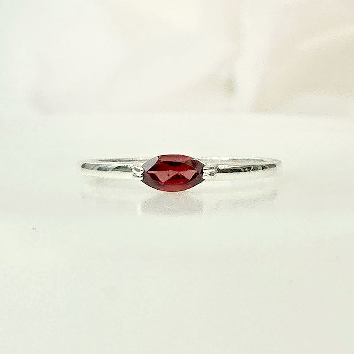  Marquise Elegance Ring in real natural original Garnet in 925 silver for birthstone, party, or casual wear. light weight, delicate, dainty designer jewellery
