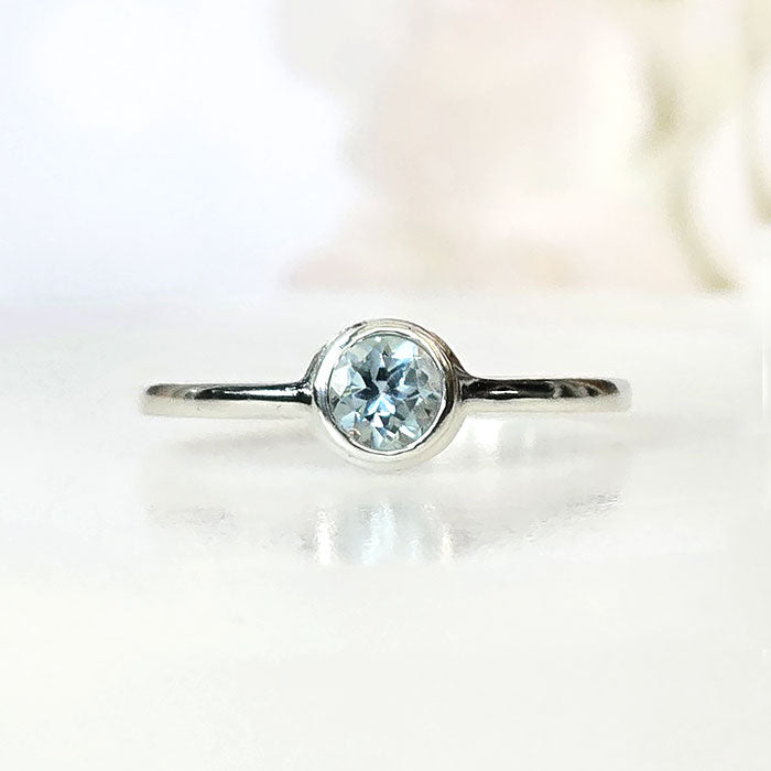 Petite Sparkle Topaz Ring in real natural original Topaz in 925 silver for birthstone, party, or casual wear. light weight, delicate, dainty designer jewellery
