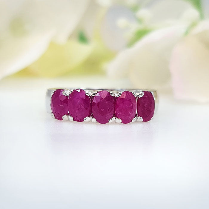 
Royal Ruby Suite Ring  in authentic and original Ruby for birthstone, party, or casual wear. lightweight, delicate, 