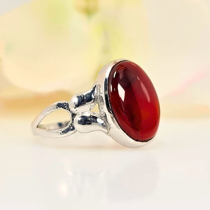 Akeek Women Ring UK Manchester 925 Sterling Silver Brown protection positivity birthstone May Akeek Gem Yemen Authentic