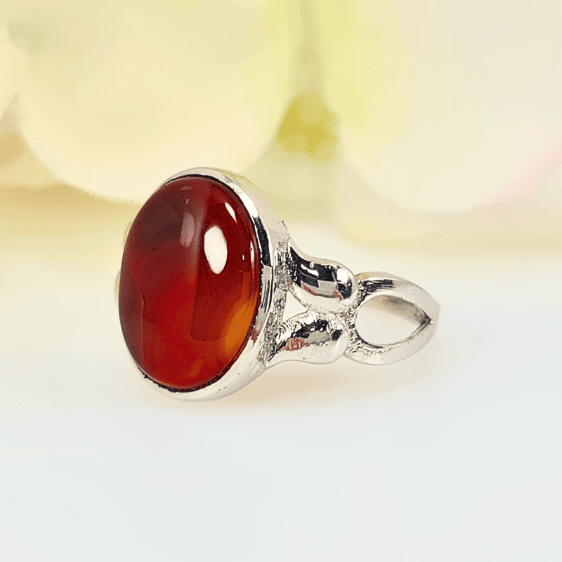 Akeek Women Ring UK Manchester 925 Sterling Silver Brown protection positivity birthstone May Real Akeek Gem Yemen Authentic