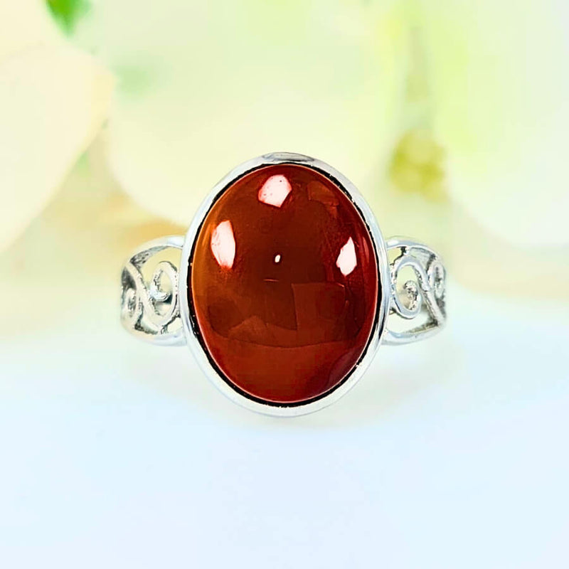 Akeek Women Ring UK Manchester 925 Sterling Silver Brown protection positivity birthstone May Real Akeek Gem Yemen Authentic Malika