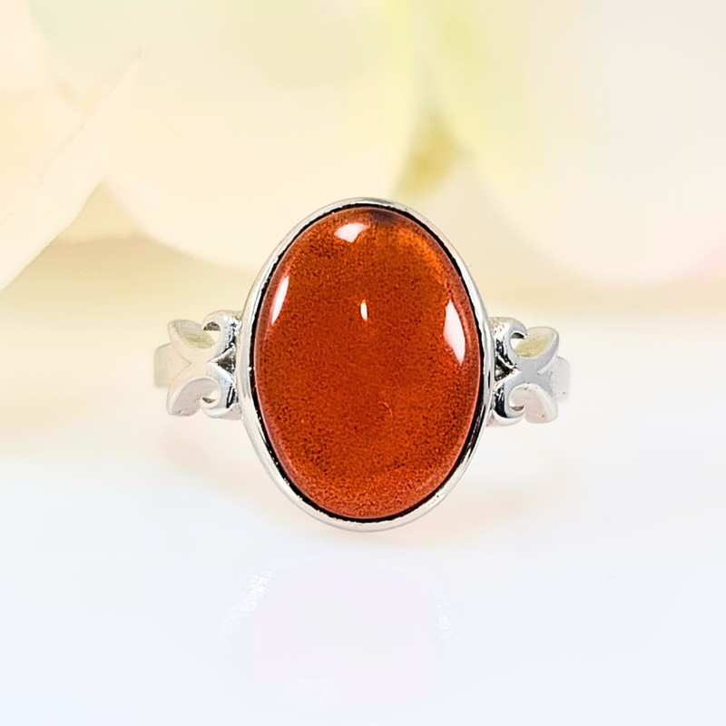 Akeek Women Ring UK Manchester 925 Sterling Silver Brown protection positivity birthstone May Real Akeek Gem Yemen Authentic
