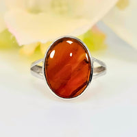 Akeek Women Ring UK Manchester 925 Sterling Silver Brown protection positivity birthstone May Yemen Authentic Real Gem