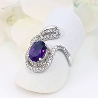 Front view of the Authentic 925 sterling silver emerald ring for women