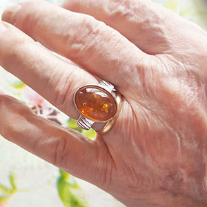 Baltic Amber Men Ring