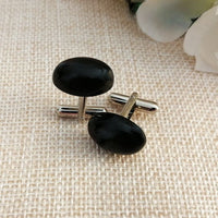Black Amber Cufflinks for Men