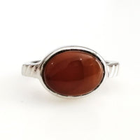 Horizontal Brown Akeek Men Ring (Bespoke)