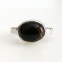 Horizontal Blackish Brown Akeek Men Ring (Bespoke)