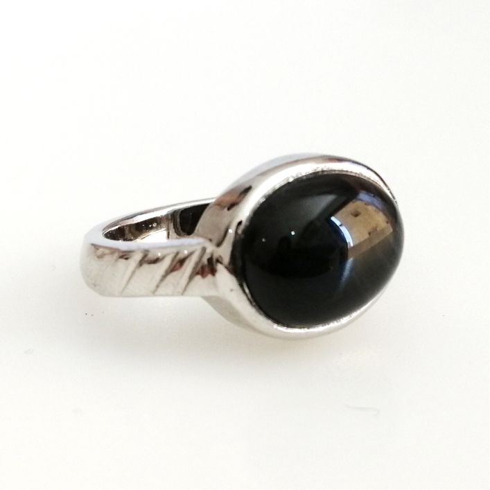 Horizontal Blackish Brown Akeek Men Ring (Bespoke)