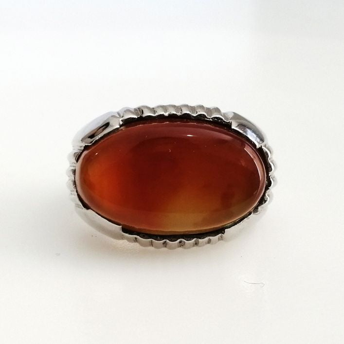 Persian Horizontal Akeek Men Ring (Bespoke)