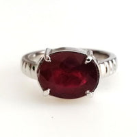 Simple Parallel Men Ruby Ring