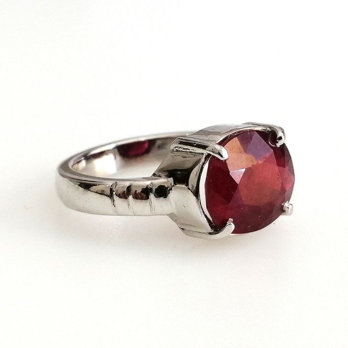 Simple Parallel Men Ruby Ring