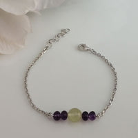 Vibrant Bracelet - Amethyst with Lemon Quartz
