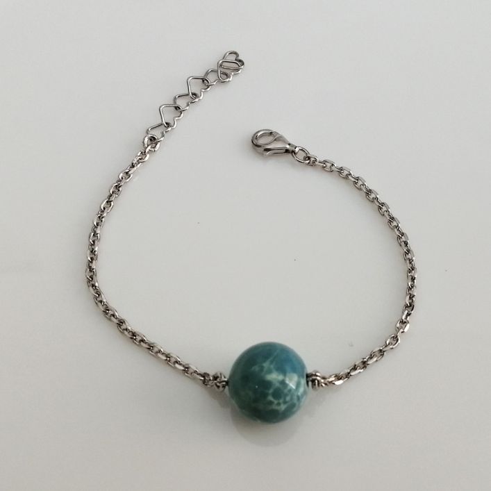 Blue Larimar Bracelet in high-quality silver ready available at Nafisa Designs