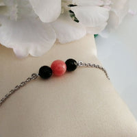 Vibrant Bracelet - Rhodochrosite & Black Onyx in high quality silver ready available at Nafisa Designs, Manchester UK. Free Global Shipping!
For Inquiries Call or WhatsApp: +447878581702 OR +96567725075