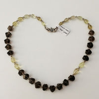 Smoky Topaz and Lemon Quartz Necklace