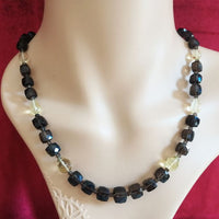 Lemon Quartz and  Smoky Topaz Necklace