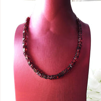 Square Garnet Necklace
