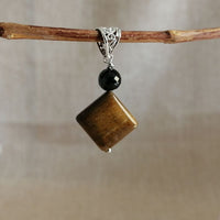 Bold Czar Pendant-Tiger Eye, Onyx