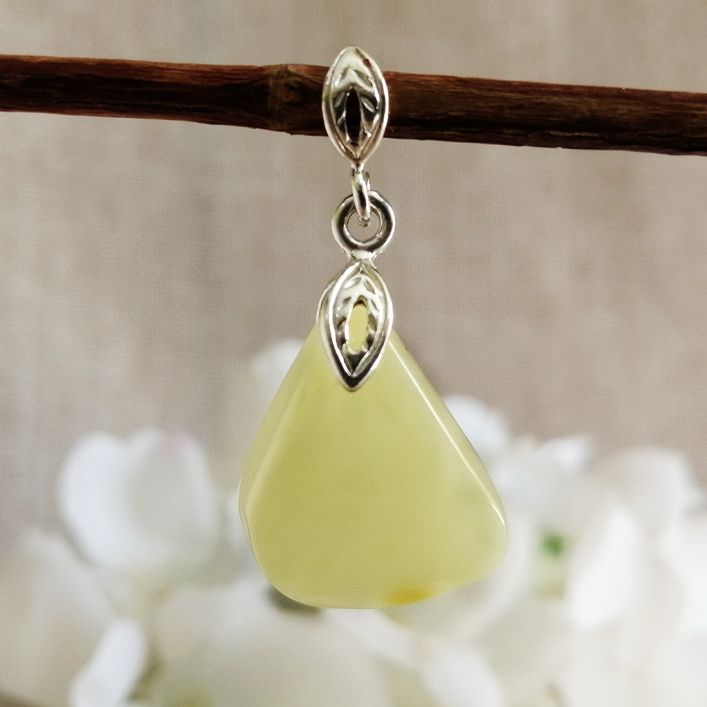 Conoid Amber Pendant