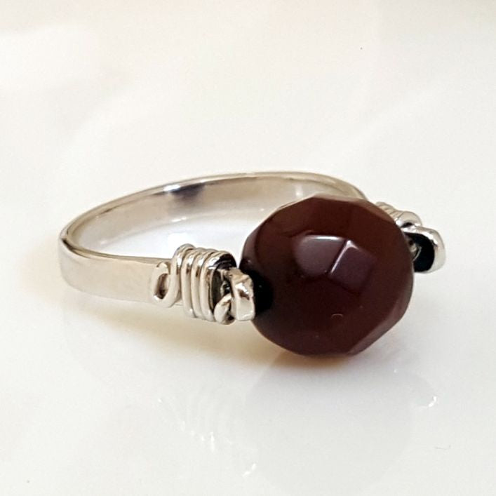 Akeek Agate Ring