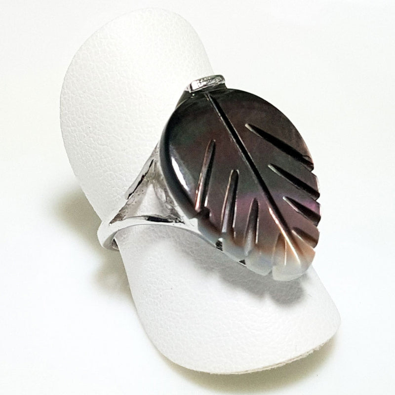Mother of Pearl Leaf Ring