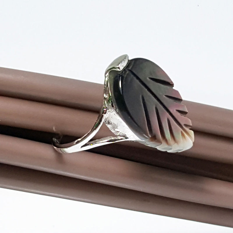 Mother of Pearl Leaf Ring