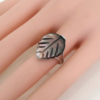 Mother of Pearl Leaf Ring