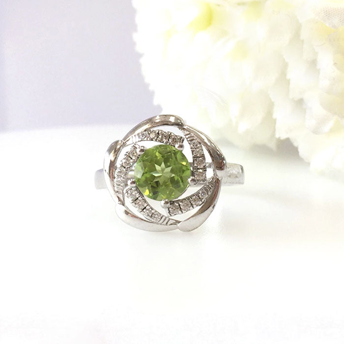 Peridot Ring & Earrings Set