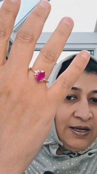 Where Beauty Meets Your Inner Strength - Rose Gold Oval Ruby Ring