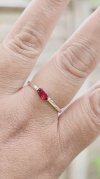 Marquise Elegance Ring - Garnet