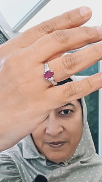Oval Ruby - Royal Fire With Elegant Ring Design