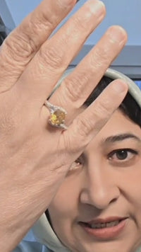 Citrine Spiral Twist Ring