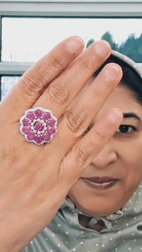 Bridal  Ruby Ring