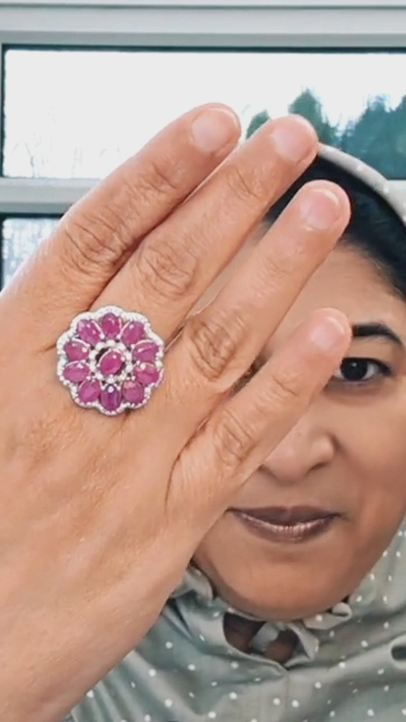 Bridal  Ruby Ring
