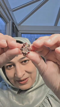 Caesar Ring - Garnet, Smoky Topaz & Labradorite