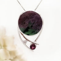 Rhythmic Pendant -  Ruby Zoisite & Rhodolite