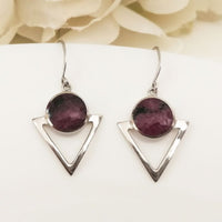 Triangle Ruby zoisite Earrings