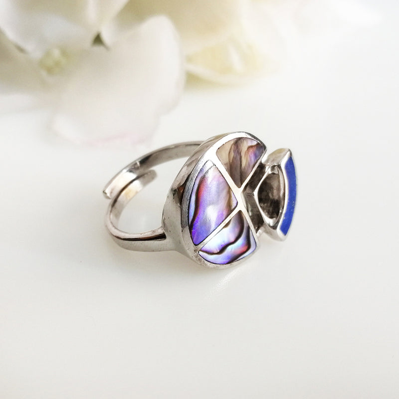 Lapis Lazuli & Paua Shell Ring