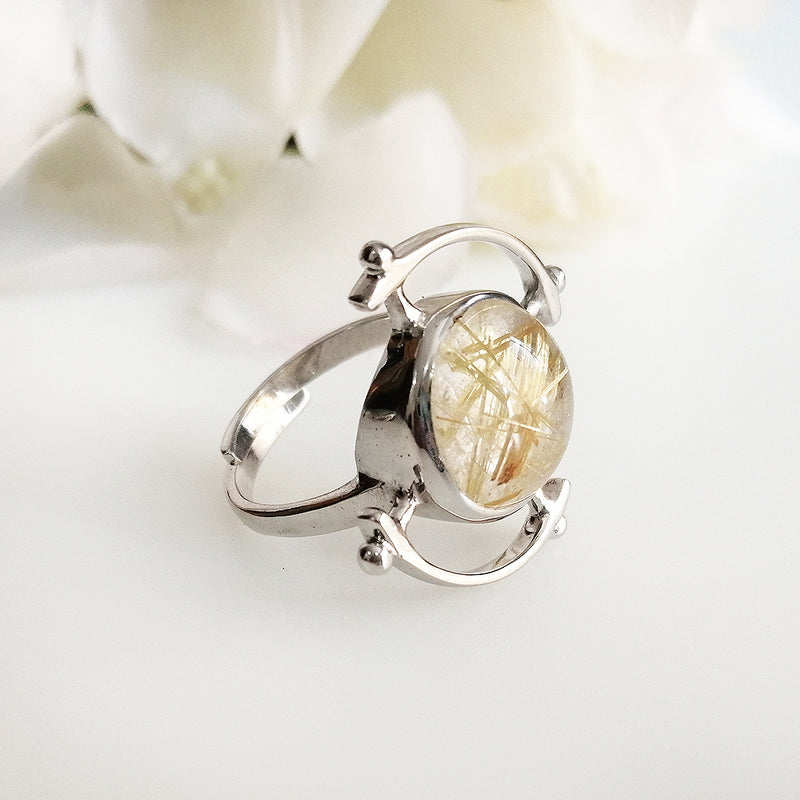 Golden Rutile Ring