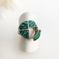 Green Agate & Amazonite Ring