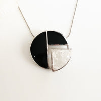 Ice Quartz & Onyx Pendant