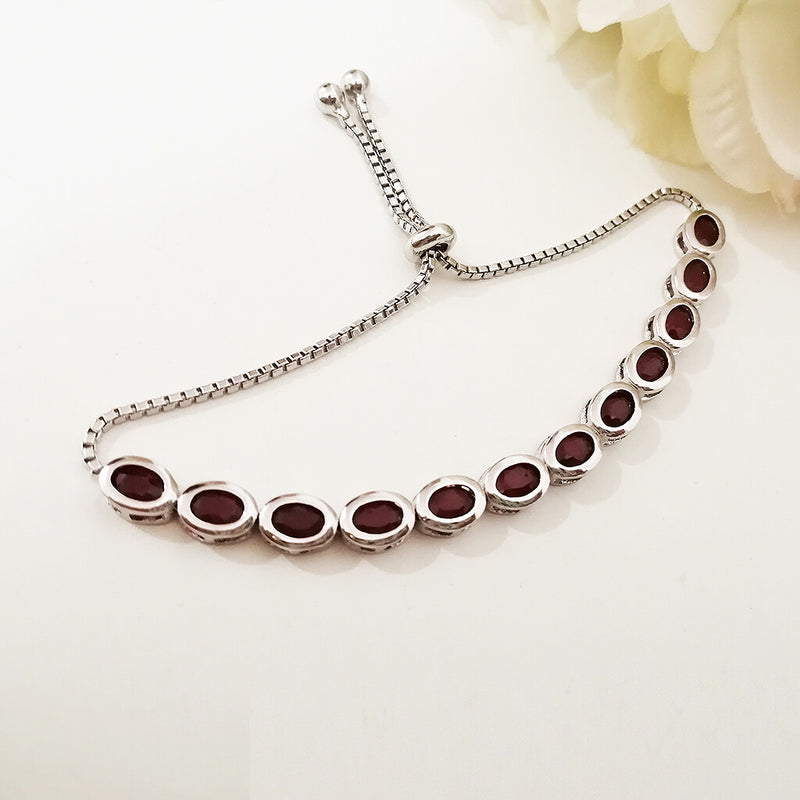 Oval Ruby Bracelet
