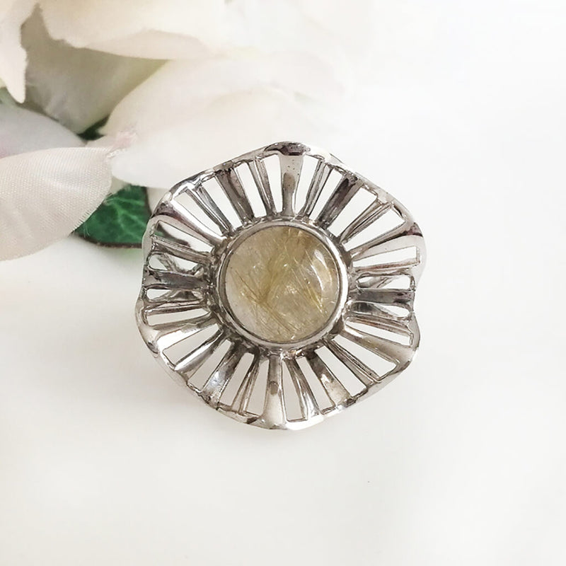 Rutile Flower Ring